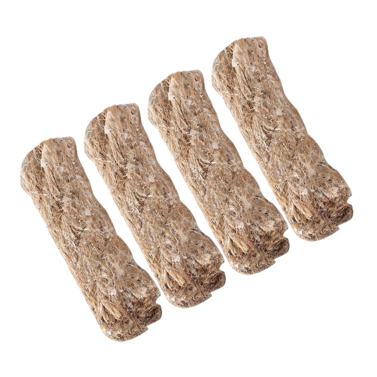 BESPORTBLE Survival Fire Starter Ropes 4pcs Jute Rope Wick Easy Ignition Waterproof Long Burning Jute Cord for Outdoor Activities