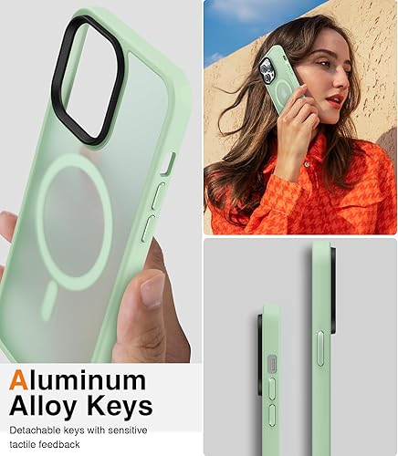 Miniatura 5 de Meifigno Magic Mag Series - Funda para iPhone 14 ProMax, protección de grado militar y compatible con MagSafe, parte trasera mate translúcida con