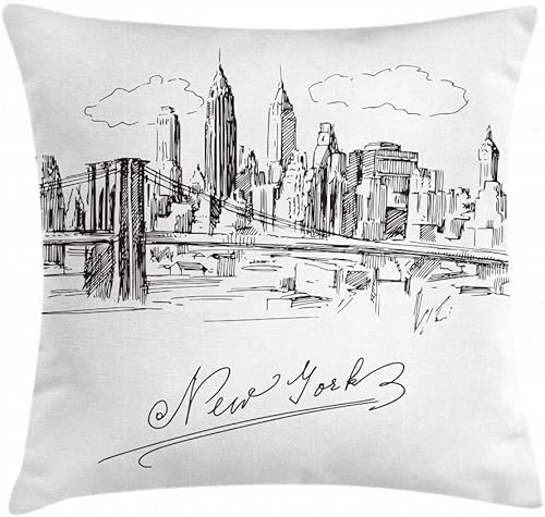 Miniatura 10 de Lunarable Savannah - Funda de cojín de jirafas tropicales climas exóticos ilustraciones de animales salvajes funda de almohada decorativa cuadrada