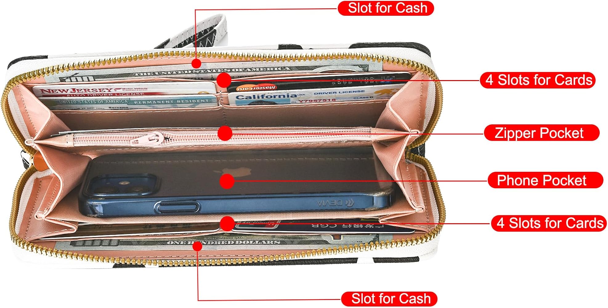 Amazon.com: Cow Print PU Leather Wallet Zip Around Cash Coin Card Amazon.com: Cow Print PU Leather Wallet Zip Around Cash Coin Card