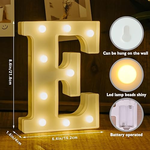 Miniatura 2 de Letras iluminadas, letras LED, 26 alfabetos, letras iluminadas decorativas, a pilas, para fiestas, bares, luz de noche, decoración del hogar (letra