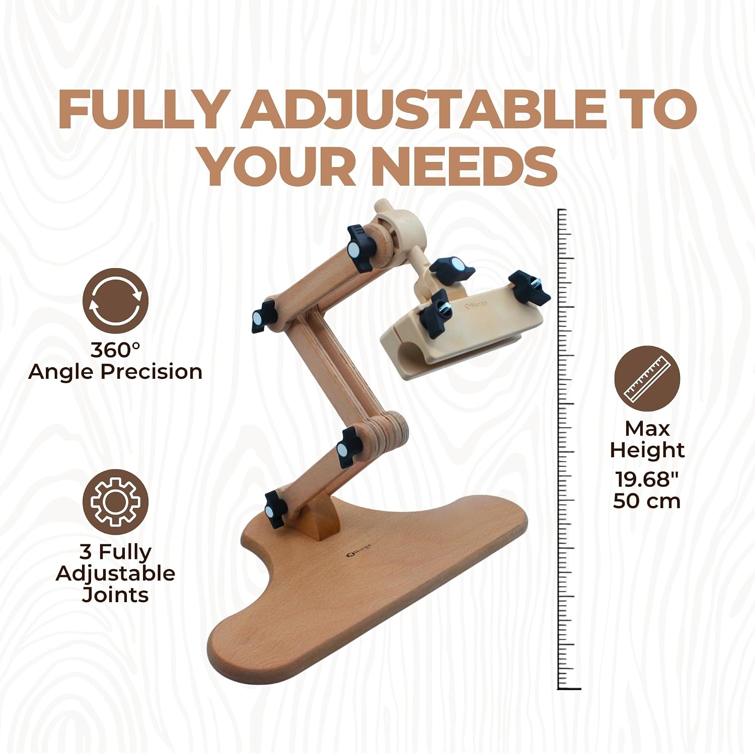 Nurge Medium Seating Embroidery Stand with 2in1 Snap Head 20 Inch Height