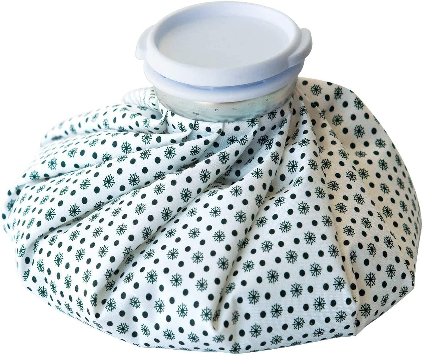 Ice Cold Pack, Reusable Ice Bag Hot Water Bag, 6 Inch Sports Injury Ice Cool Pack Cloth Cooler Bag, for Injuries, Snow Pattern, Hot and Cold