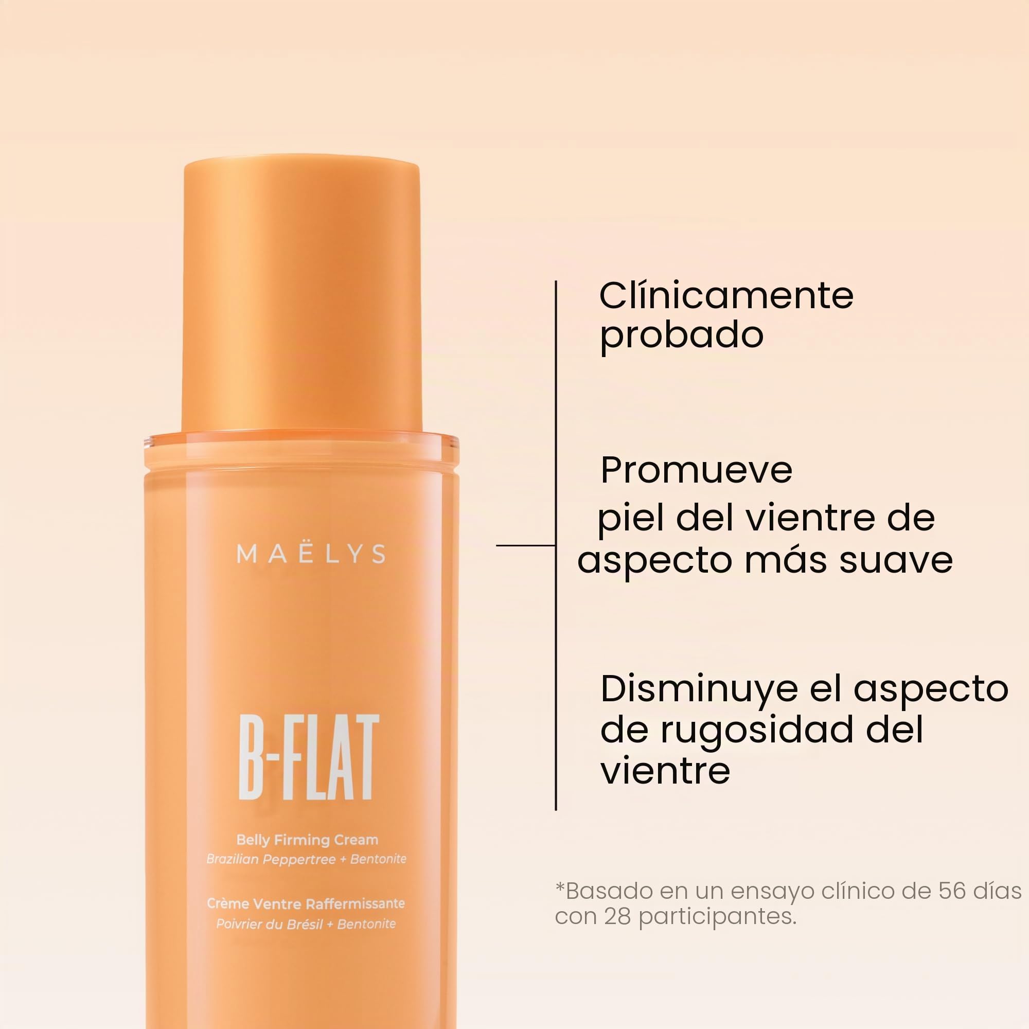 MAELYS Maëlys Cosmetics B-Flat Crema reafirmante para barriga plana (paquete de 3)