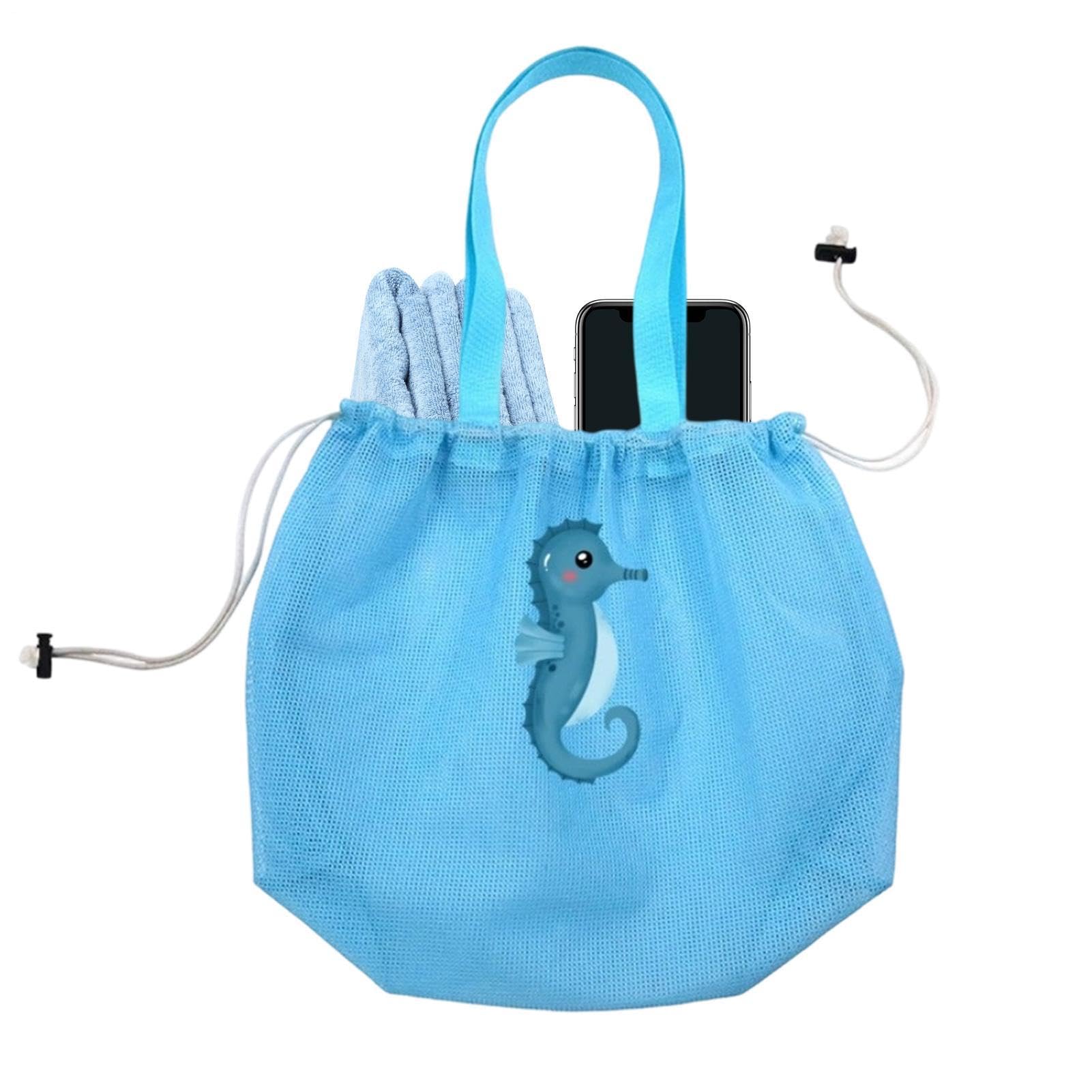 Sac de plage en maille pour ranger les jouets sans ramener de sable