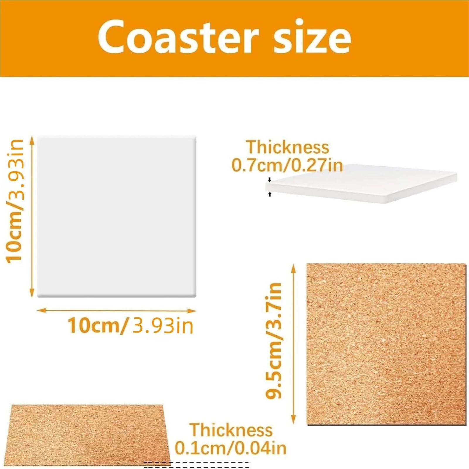 Sottobicchieri Ceramica Sottobicchieri assorbenti in ceramica vuota