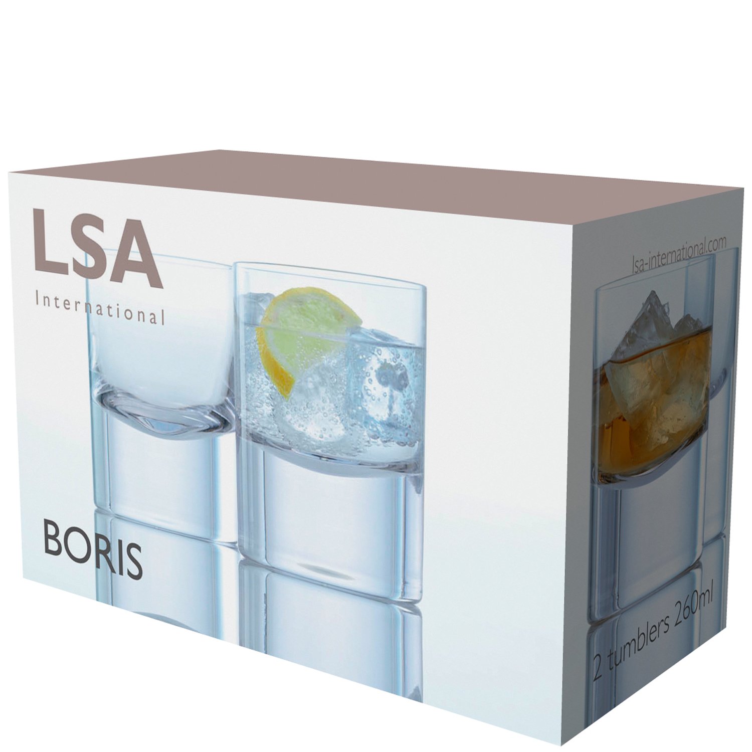 LSA International Boris Glas, 260 ml, Transparent, 2 Stück