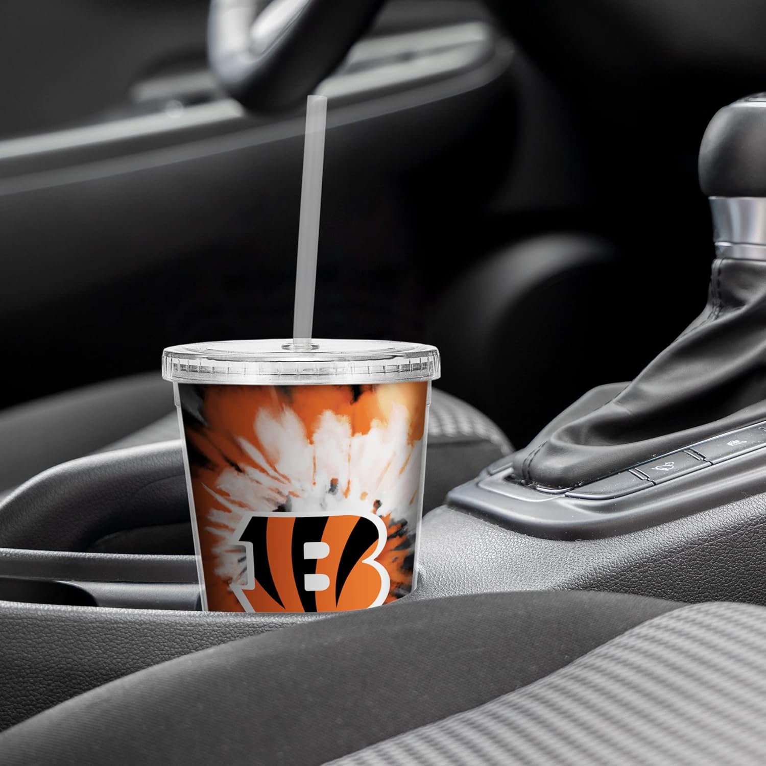 Rico Industries NFL Football Metallic Tie Dye NFL Football Team 16oz Metallic Clear Tumbler W/Straw - Image 4