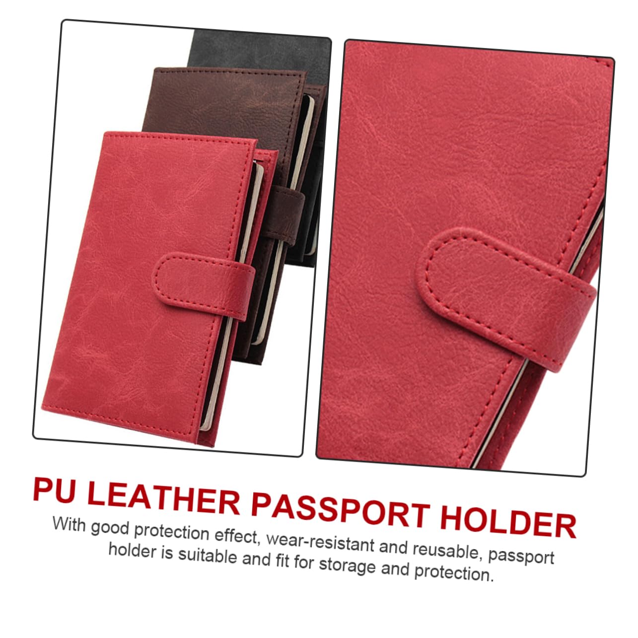 5pezzi Copertura Passaporto Leggera e Pratica Organizer Unisex Pu Con Design Semplice Facile Da Trasportare e Utilizzare Protezione Ottimale Per Viaggiatori