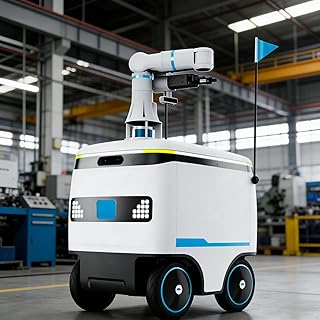 Food Delivery Robot, Automated Delivery System for Restaurants, Offices & Hotels, Multi-Purpose Smart Robot for Commercial Use