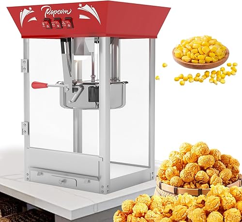 Miniatura 8 de Máquinas portátiles de palomitas de maíz para encimera, máquina vintage para hacer palomitas de maíz con hervidor de 8 onzas, máquina de palomitas