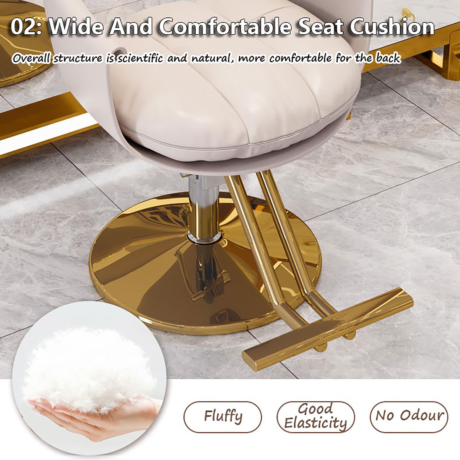 Professionale Salone & Barbiere Sedia Idraulico Styling Sedia Regolabile Spa Attrezzature per Parrucchieri Grigio Ad Alte Prestazioni Mobili di Bellezza