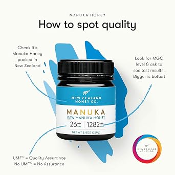New Zealand Honey Co. Raw Manuka Honey UMF 26+ / MGO 1282+ | 8.8oz, Authentic UMF & MGO Certified, Traceable Hive to Home