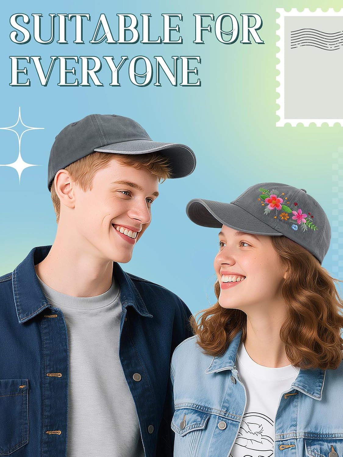 Biggun Trendy Embroidered Baseball Cap for Girls Women Men - Adjustable Soft Breathable Hats for Casual Wear - Image 3