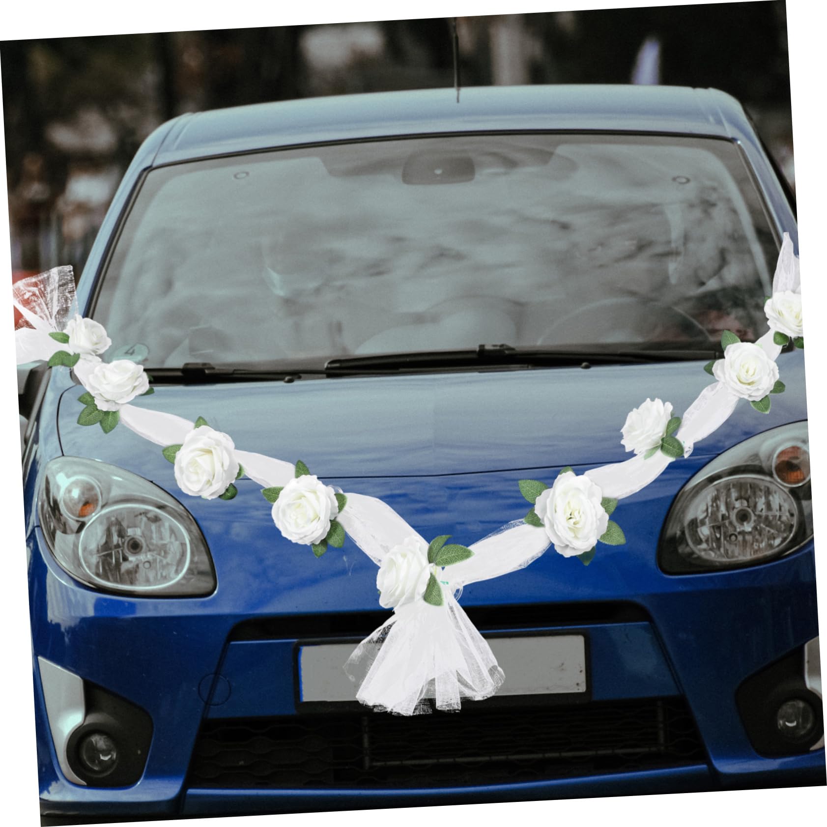 Zerodeko 3 Sets Sicheres Material Exquisite Verarbeitung Rose Künstliche Hochzeitsdekor Requisite Für Auto Ornamente Hochzeitsfeier