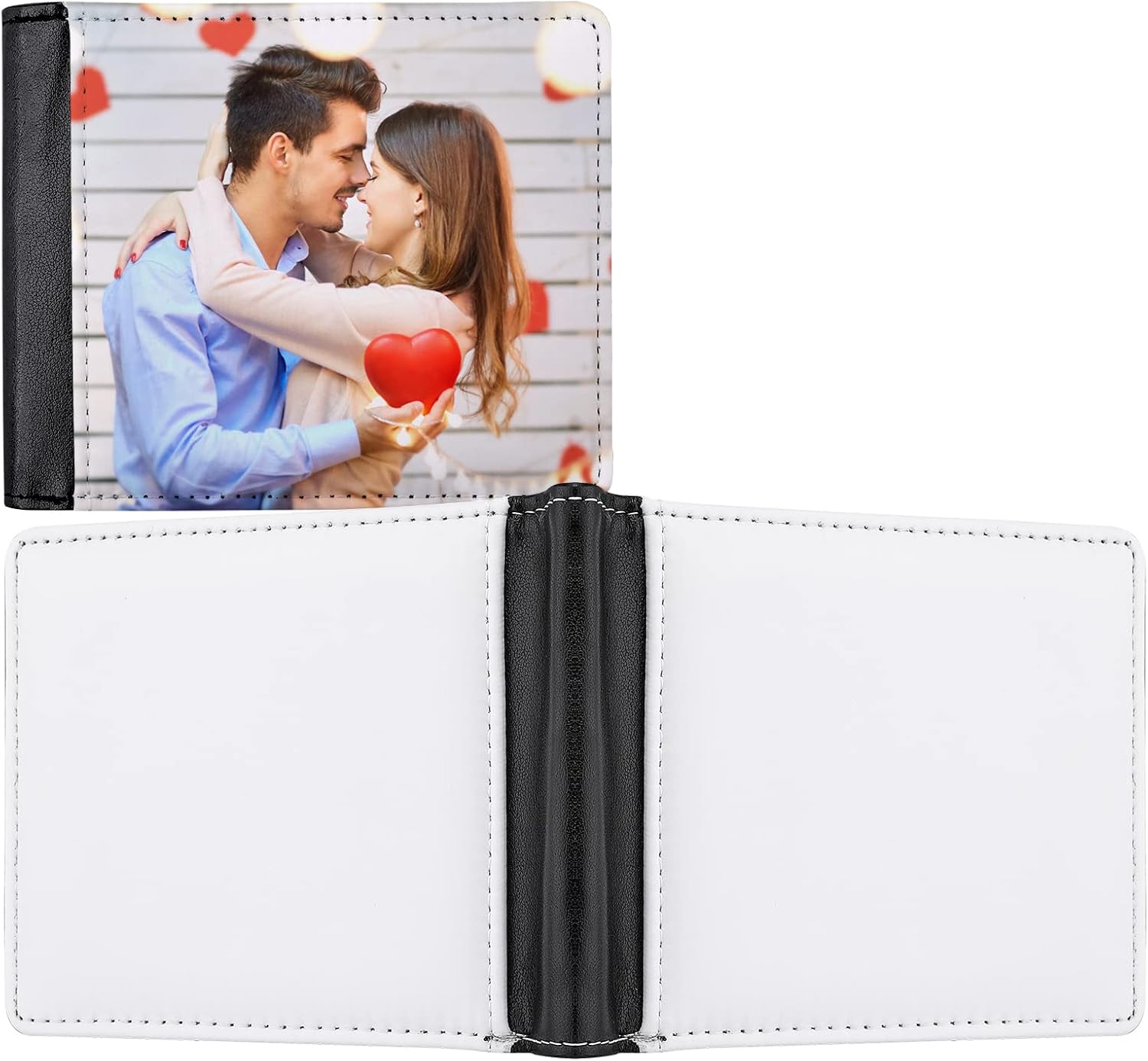 5 Piezas De Cartera Larga En Blanco De Sublimación, Carteras De Piel Sintética Para Mujer, Transferencia De Calor, Gran Capacidad, Hebilla Segura, Cartera De Mano De Cuero, Bolso Largo Para