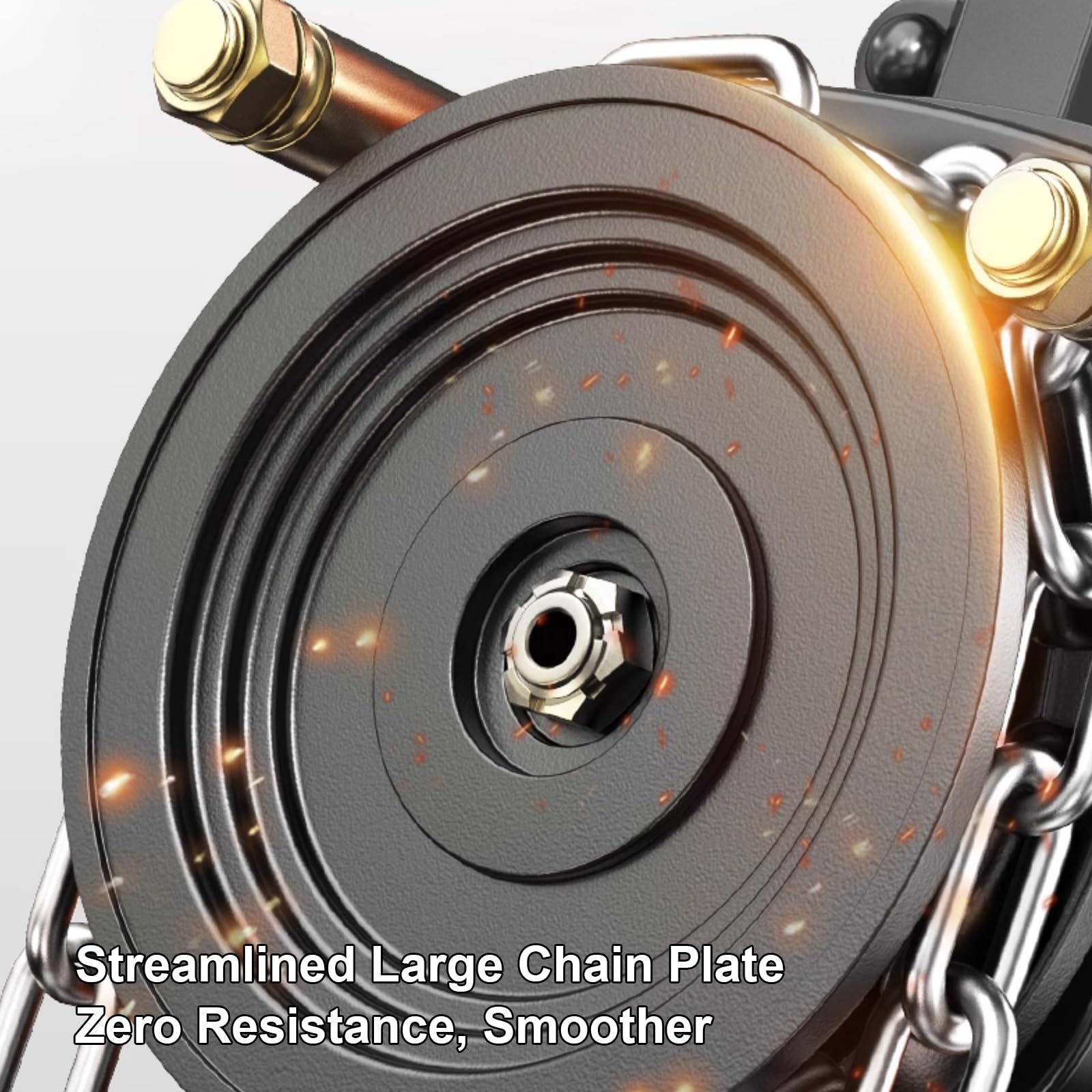 Paranco a Catena Manuale, Attrezzatura di Sollevamento, con Freno a Doppio Dente D'arresto, per Fabbriche, Banchine, Magazzini EeRiparazioni Auto(2T/300cm)