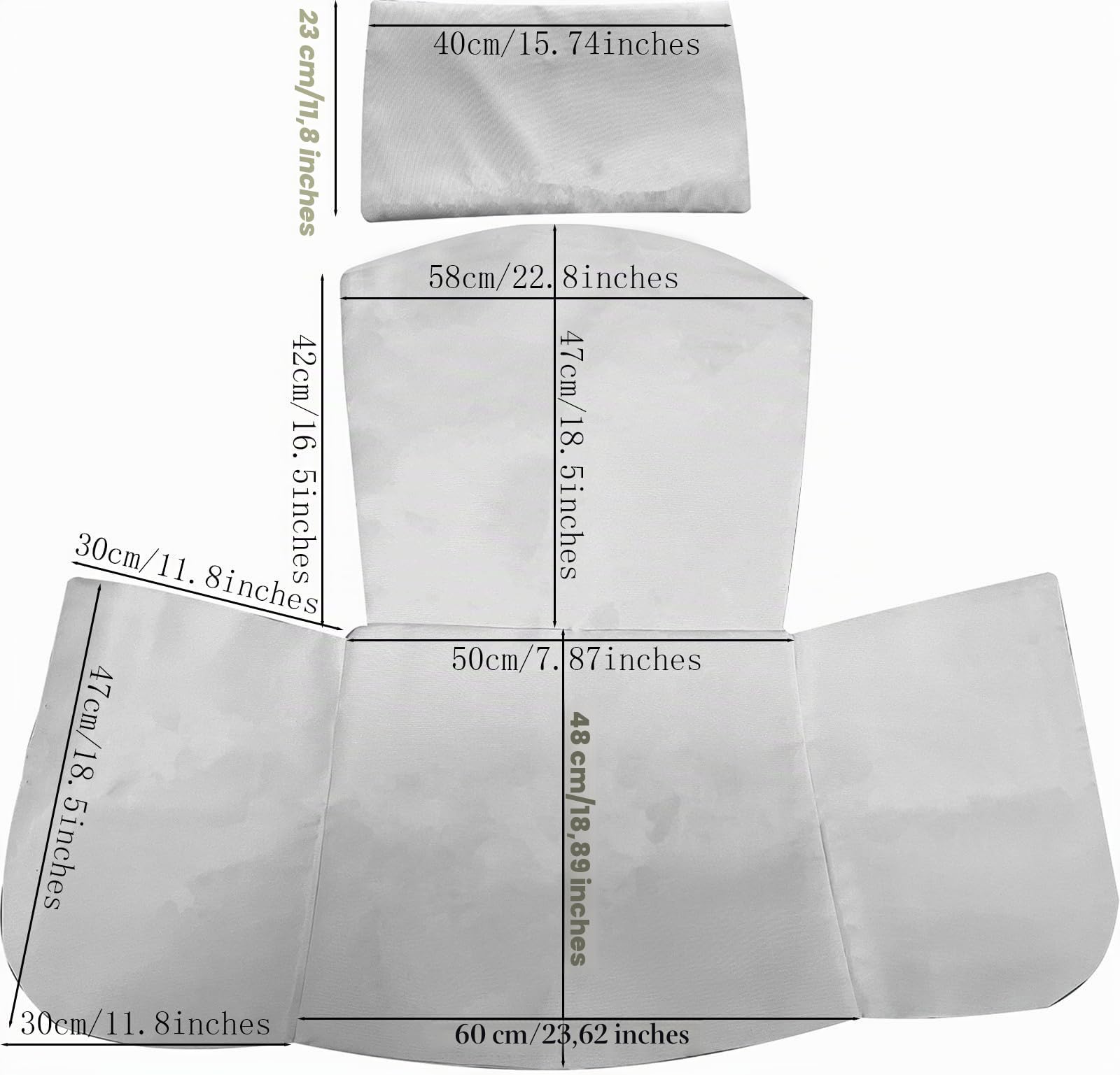 Housse de Coussin de Rechange ImperméAble pour Fauteuil Suspendu en Forme D'œUf, Housse de Coussin pour Fauteuil à Bascule de Jardin
