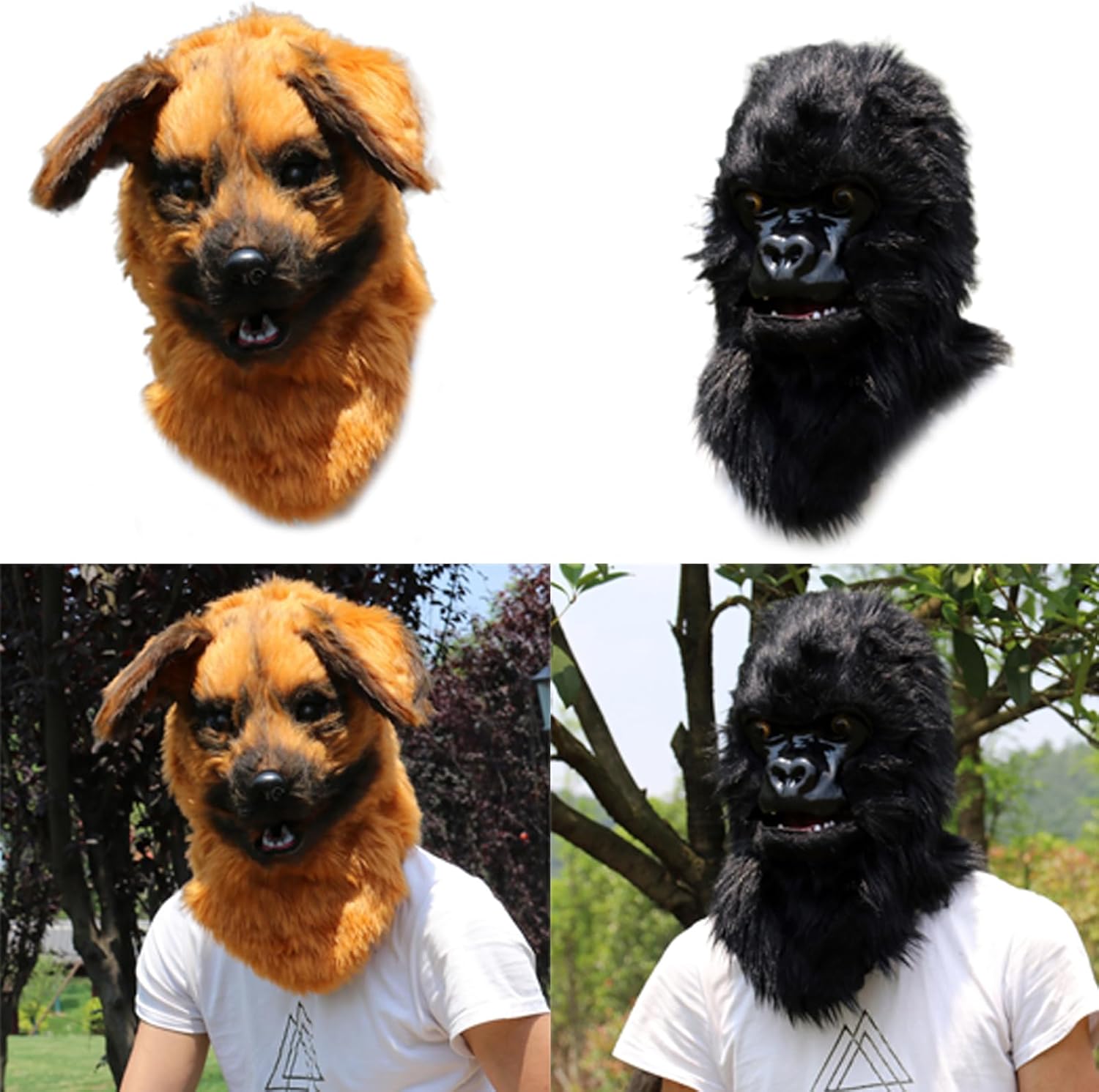 Halloween Animal Face Cover Full Head Animal Face Cover, Panda Face Cover Rooster Dog Foxes Face Cover