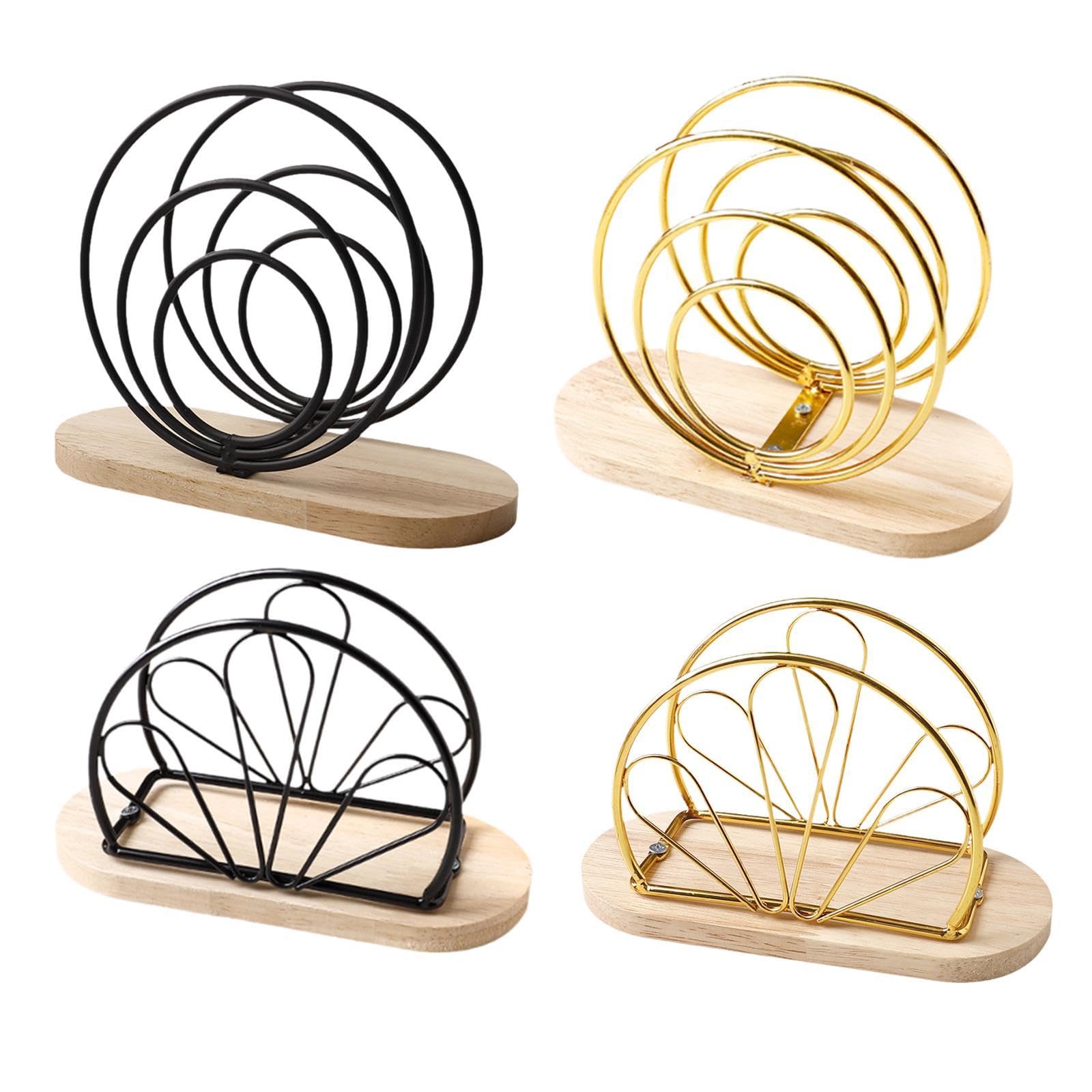 THE STYLE SUTRA Napkin Holder Upright Stand Tissue Dispenser for Picnic Buffet Dinner Tables Sector Black-image-49