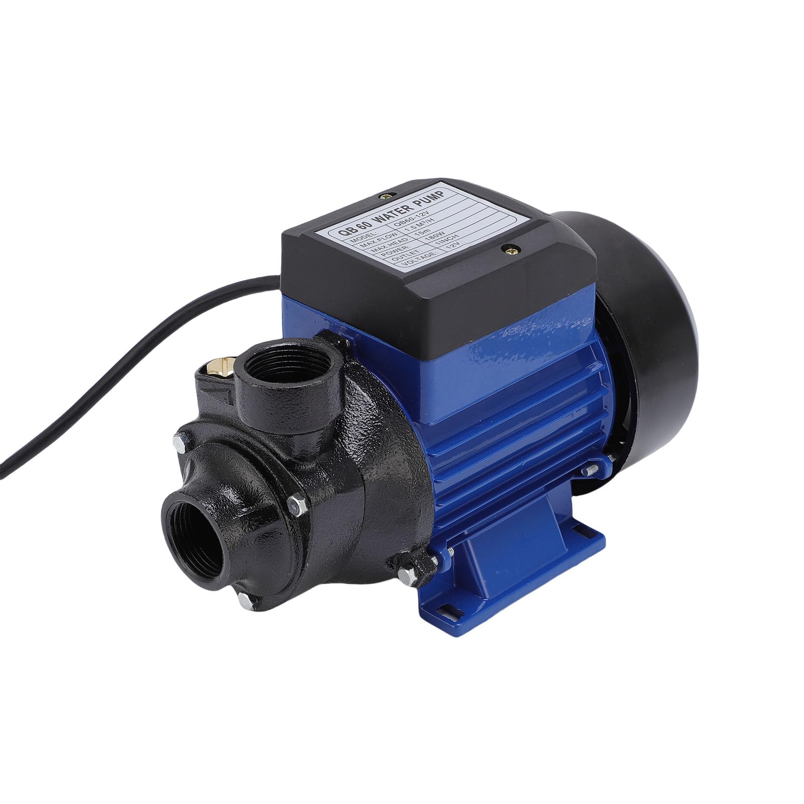 Bomba de Transferencia de Agua Eléctrica de 230W, Bomba de Pozos Solares 180W, 15 M Cabezal, Bomba NPT de una Junta de Tubería de 1 Pulgada, para Estanque de Jardín, Riego y