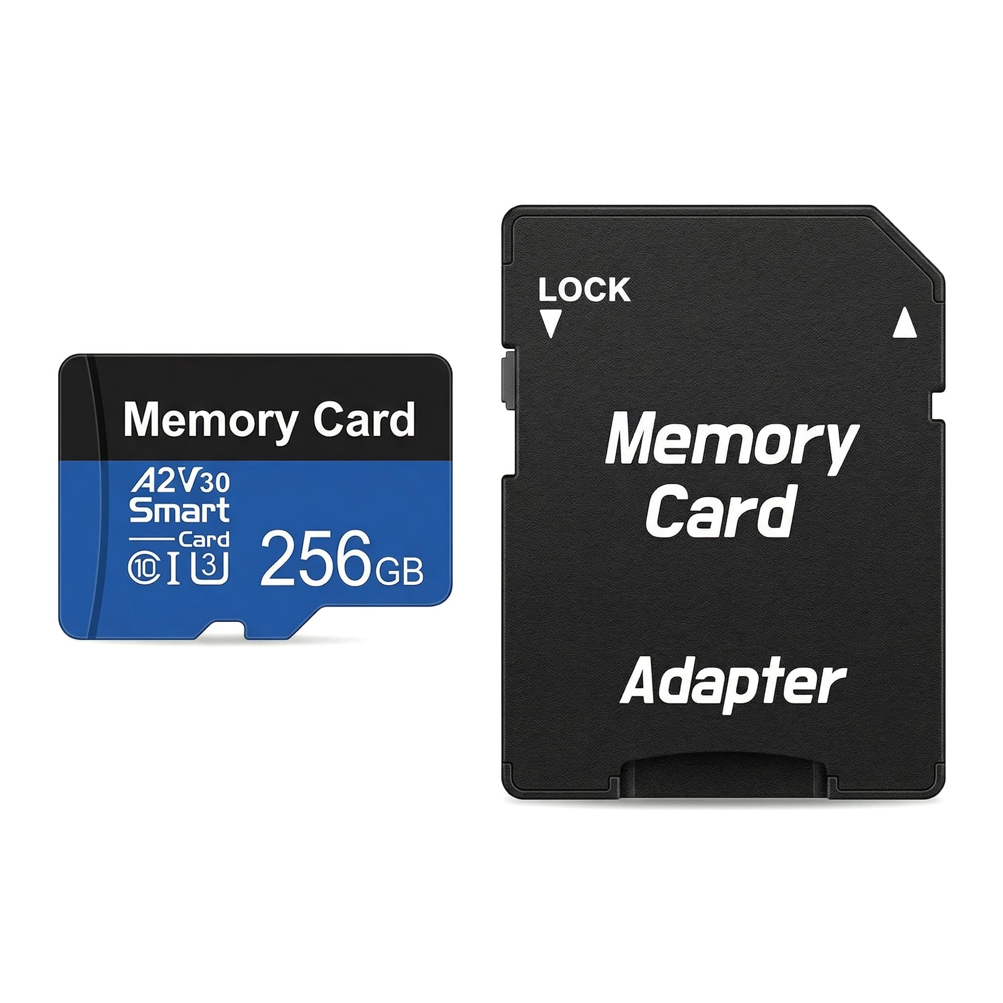 Tarjeta Micro SDXC SD Card 256GB Alta Velocidad (A2, U3, V30, Clase 10) con Adaptador SD Tarjeta de Memoria para Cámara,Teléfono,Tablet,Switch,Videocámara, Micro SDXC SD Card - 1