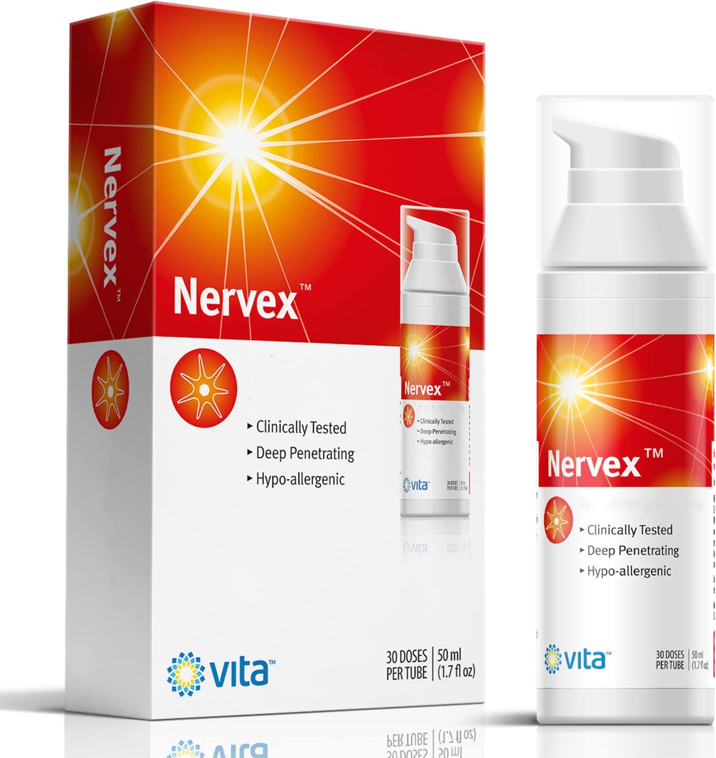 Nervex Maximum Neuropathy Support, Scientifically Developed for Effective Natural Fast Cream for Feet, Hands, Legs, Toes