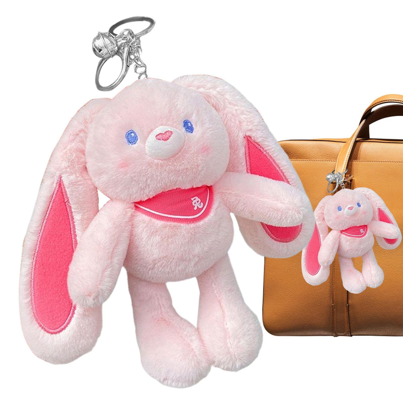 Amazon.co.jp: うさぎキーホルダー 耳を引っ張って面白いぬいぐるみ