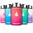 HYDRO CELL Stainless Steel Insulated Water Bottle with Straw - For Cold & Hot Drinks - Metal Vacuum Flask with Screw Cap and Modern Leakproof Sport Thermos for Adults (Coral/Punch 14oz)