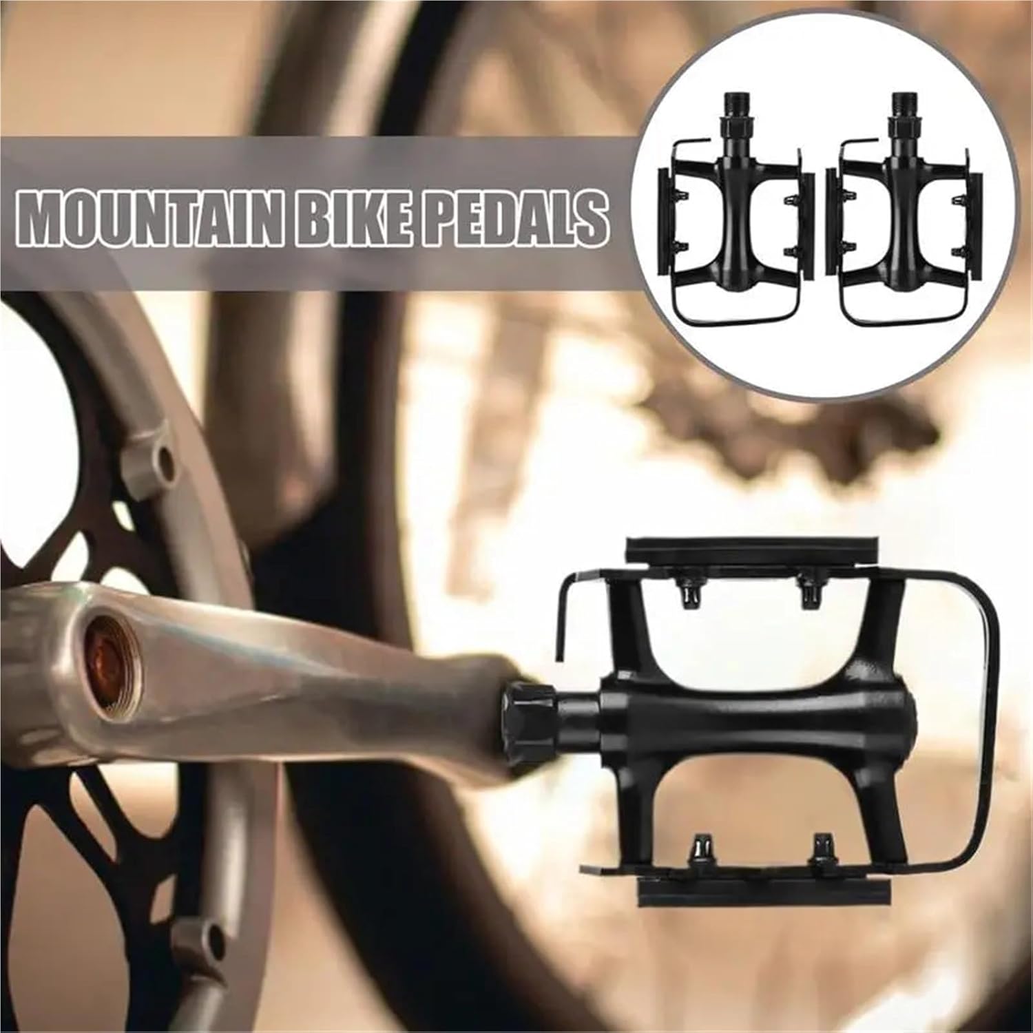 Mountain Bike Pedals 2 Pair Road Bike Pedals Pack Lightweight Plate Cleats Cycling Accessories