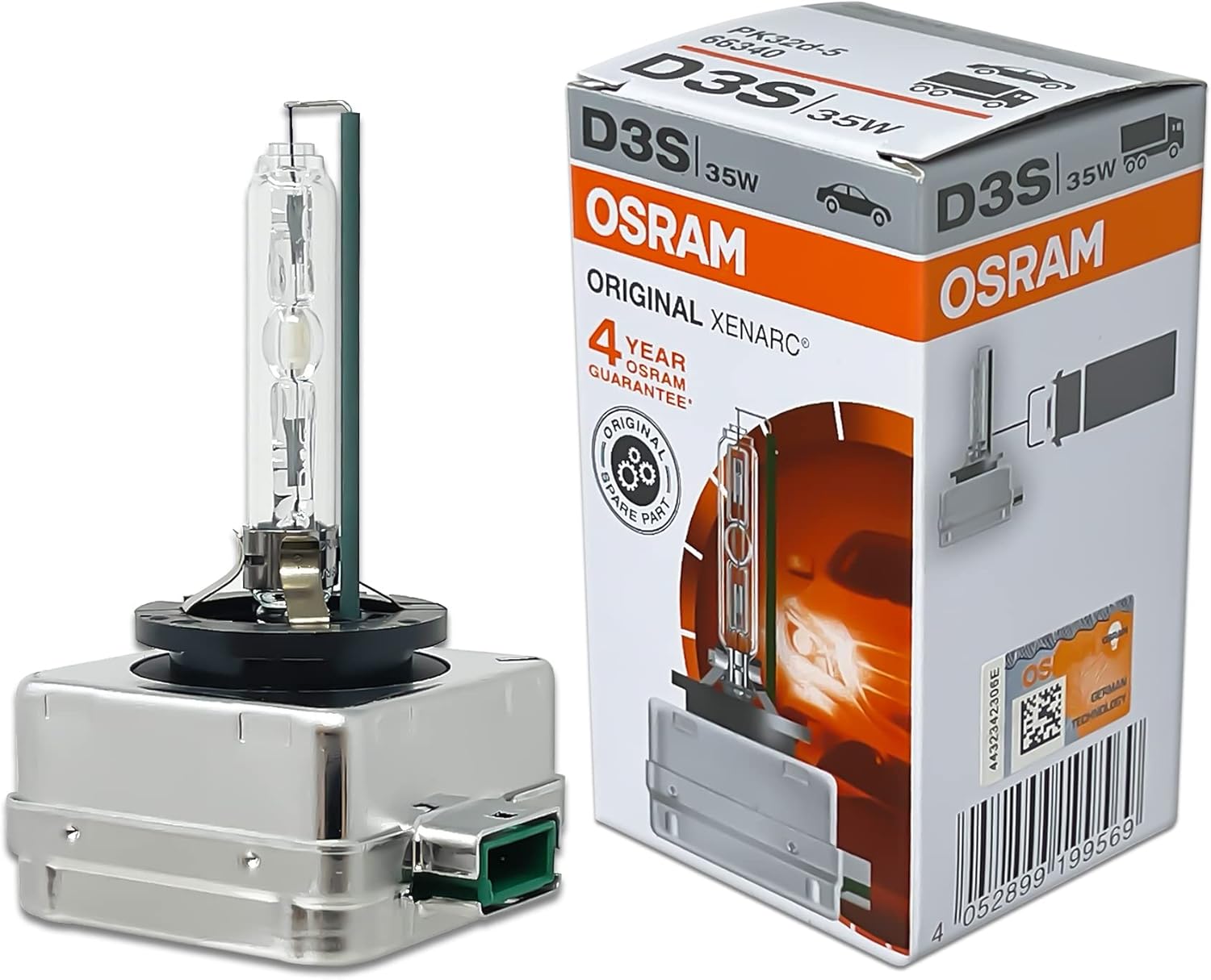 OSRAM XENARC OEM 4300K D3S HID XENON Headlight bulb 35W 66340 - Made in ...
