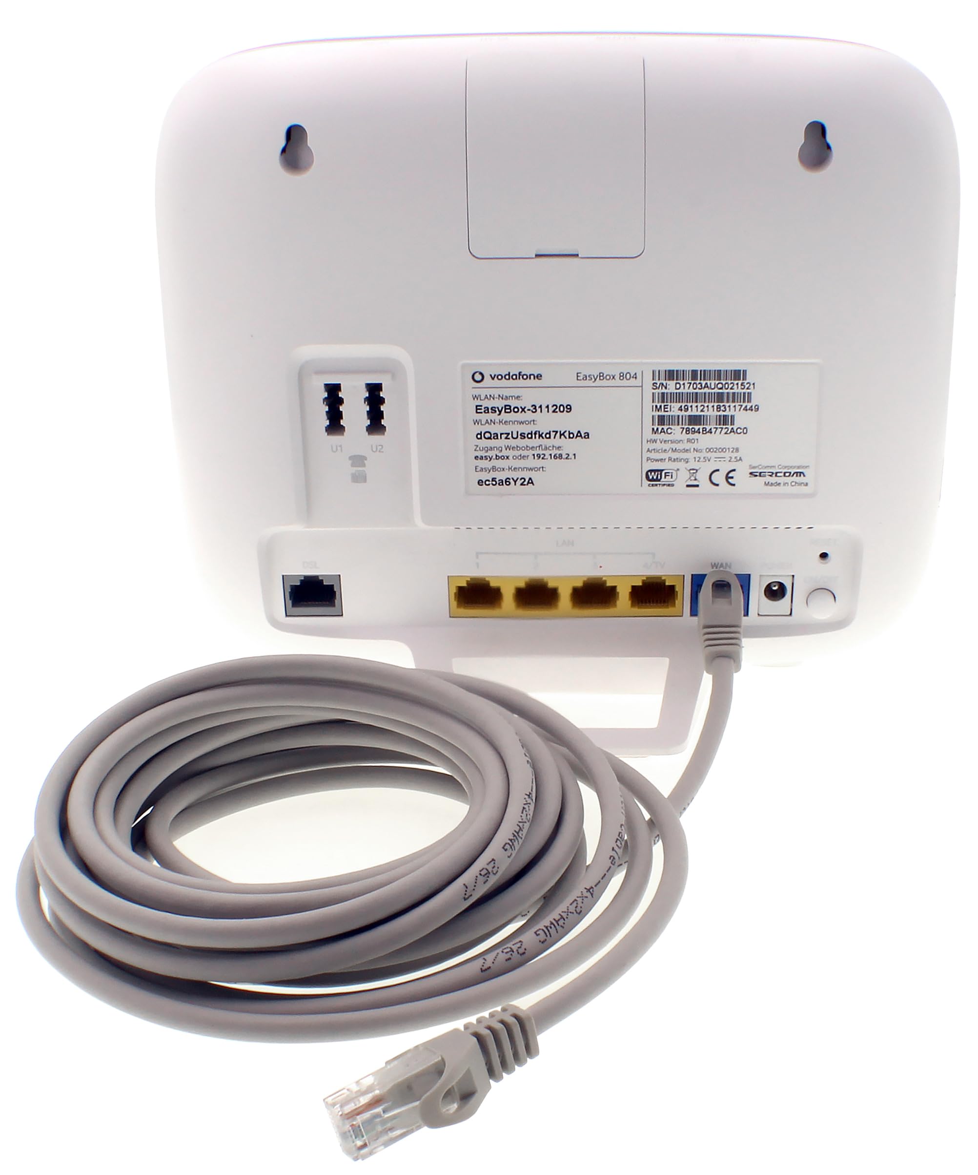 1aTTack.de - 10 cavi di rete Cat7 da 2,0 m, Cat.7 Ethernet, cavo patch Lan & Cat 7 per la massima velocità Internet e collega tutti i dispositivi con presa RJ 45 grigio