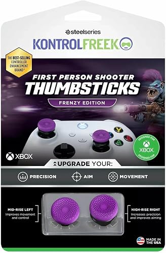KontrolFreek FPS Frenzy Performance Thumbsticks for Xbox Series X Controller, Purple/Black