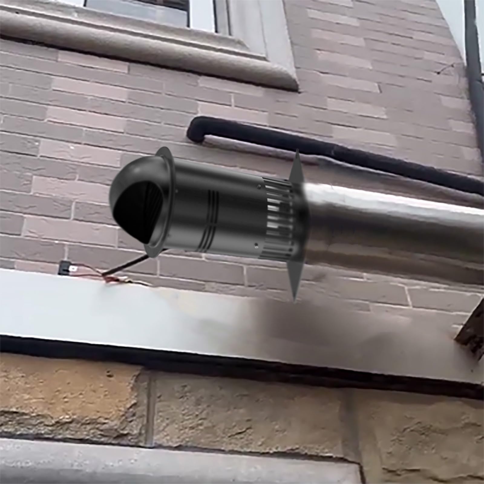 Coperchio Comignolo, Aspiratore per Camino per Canna Fumaria Tonda Professionale da Tetto Aspirafumo Elettrico Tiracamino Tirafumo Comignolo, Camino Base Circolare(149mm/5.9in)