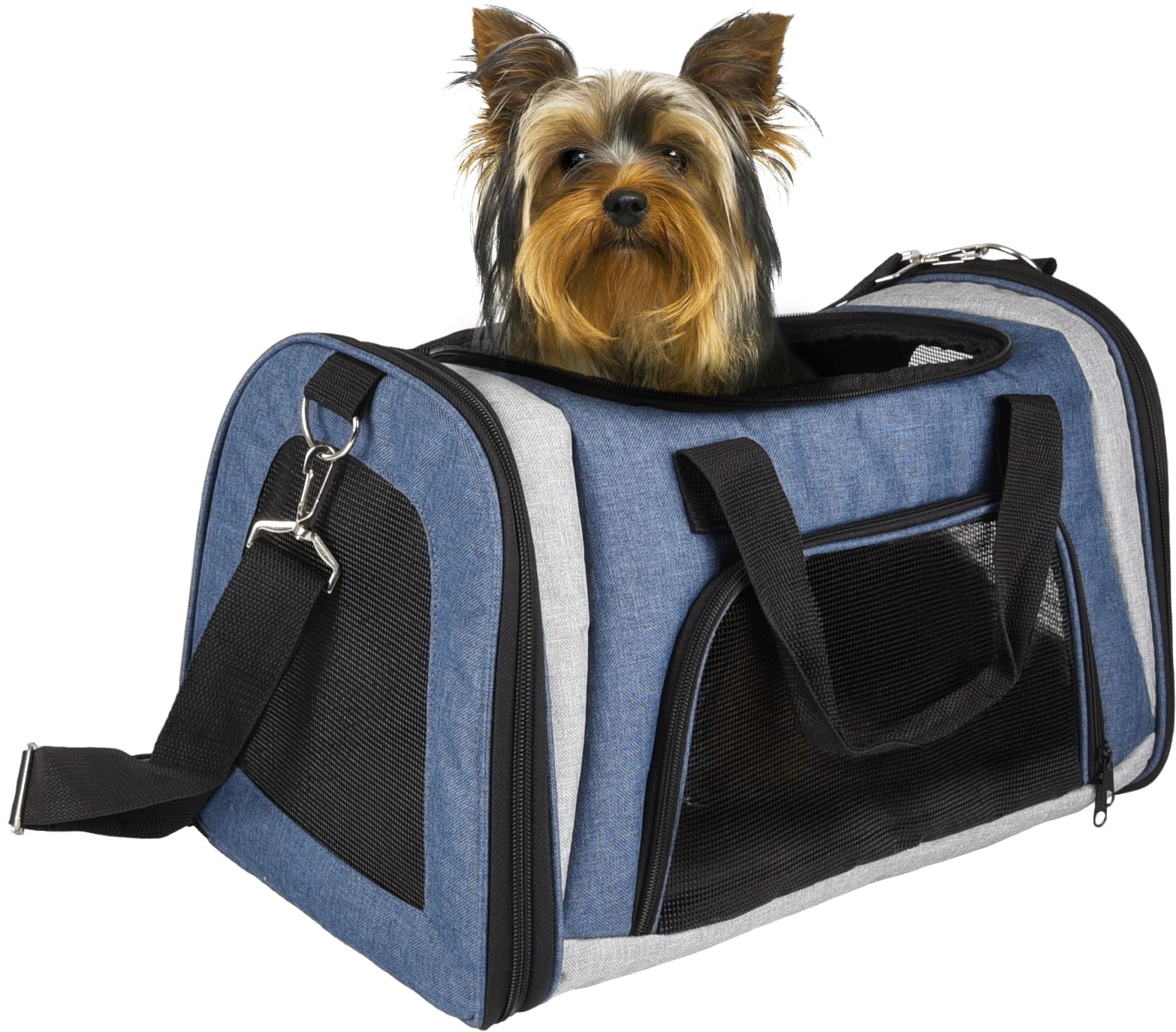 Bolsa elegante Martha: transportín para gato con base reforzada de poliéster