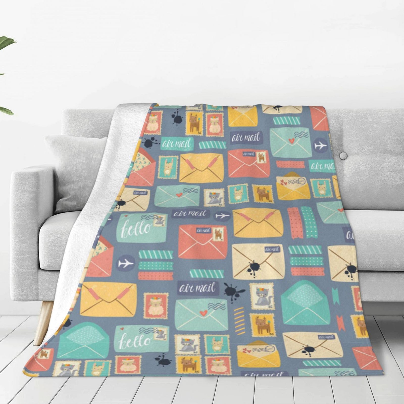 Couverture en flanelle anti-boulochage pour en finir avec le froid sur le lit ou le canapé