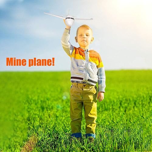Miniatura 4 de Paquete de 2 juguetes de avión avión de espuma grande de 175 pulgadas avión planeador de 2 modos de vuelo juguete volador para niños regalos para