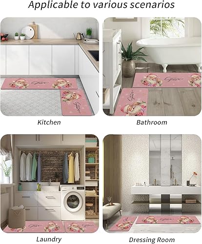 Miniatura 6 de Tapete de baño de Navidad para bañera, antideslizante, de secado rápido y absorbente, tierra de diatomeas, fregadero de cocina, lavable, diseño de