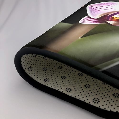 Miniatura 6 de Alfombra con patrón de orquídea Bell para dormitorio, suave antideslizante, tapete impreso grande para interiores exteriores, 60 x 39 pulgadas