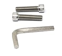 Vista 158 de iexcell 25 piezas M4 x 60/65/70/75/3.150 in paso de rosca 0.028 in acero inoxidable 304 cabeza hexagonal Tornillos Tornillos surtido Kit