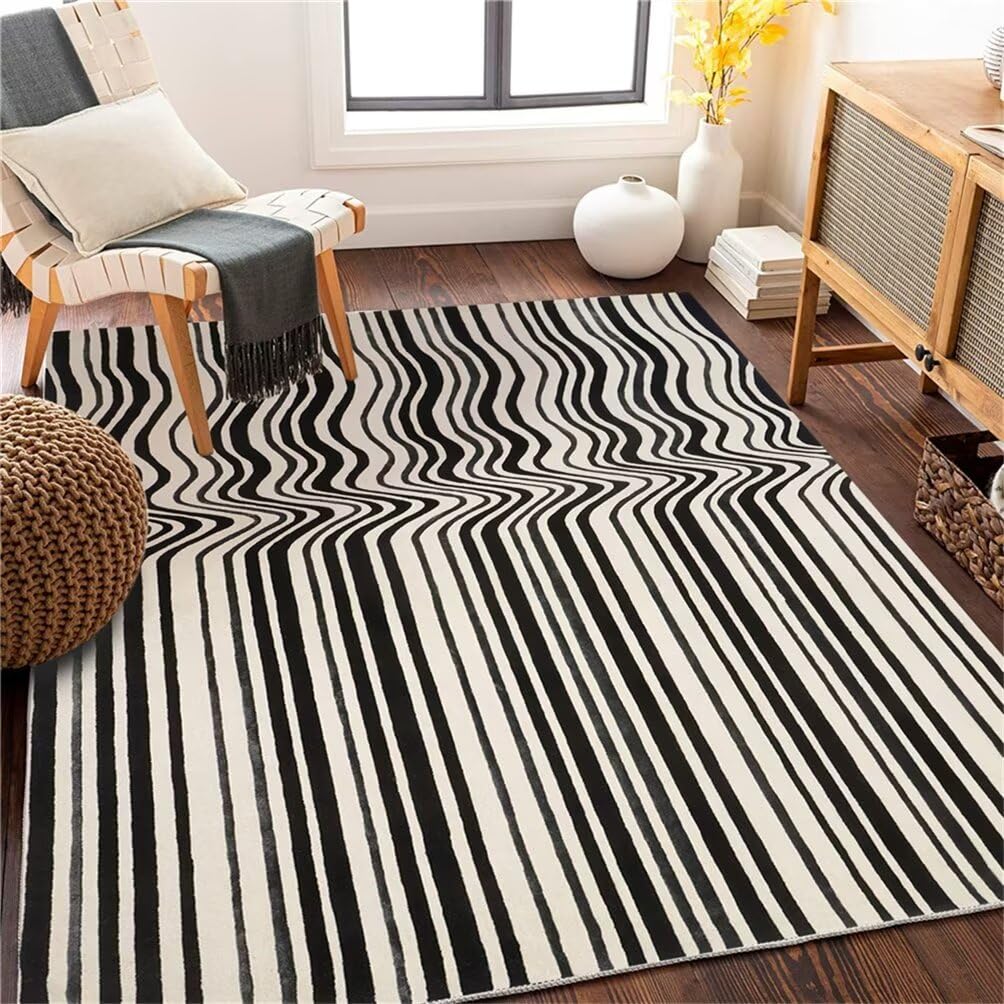 Tapis salon antidérapant grand format pour éviter les glissades