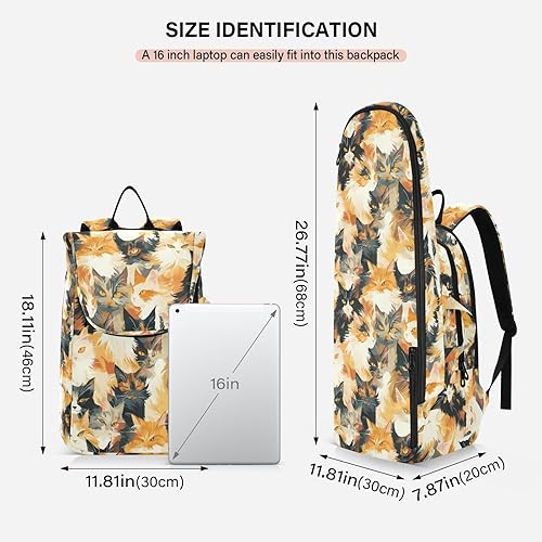 Miniatura 3 de Bolsa de tenis de bádminton mochila impermeable Maine Cats Famliy amarillo negro cremallera bolsa de tenis bolsa de gimnasio para tenis, bádminton,