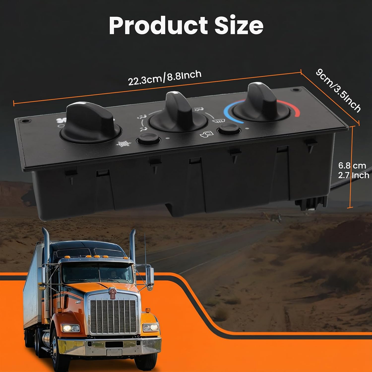 599-5511 HVAC A/C Climate Control Module for Kenworth W900 T800 T600A C500 T300 2002-2006, Replaces F2110071 F211025100 F211025110 F211032100 5995511