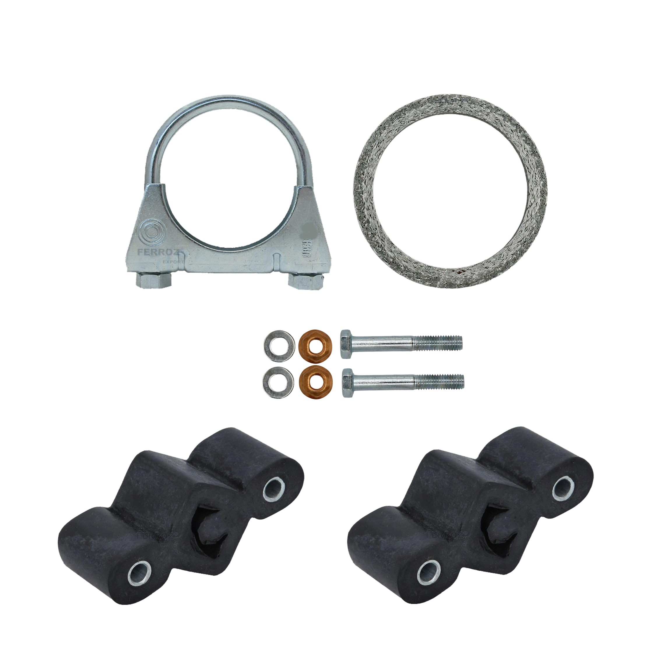Ferroz Export Système d'échappement de rechange pour Lada Niva (2121) 1.7 4x4 à partir de 1996 - Échappement complet avec kit de montage.