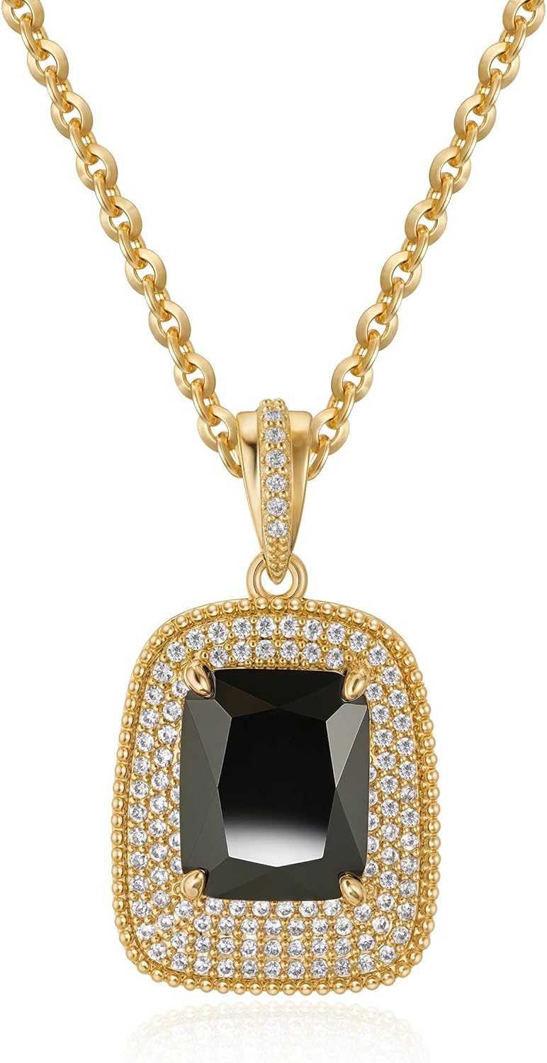 Fettero Gold Necklace for Women, Dainty 14K Gold Plated Pendant Necklaces for Women Trendy Simple Chain Necklace Evil Eye, CZ Rose, Charm Moon, Lucky Italian Horn, Gold Star Necklace Fashion Jewelry