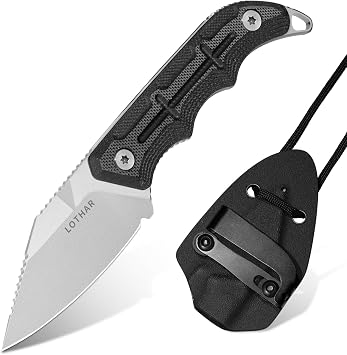 BEAVER Small Fixed Blade Knife,Mini Neck Knife w/ 2.2" 14C28N Steel