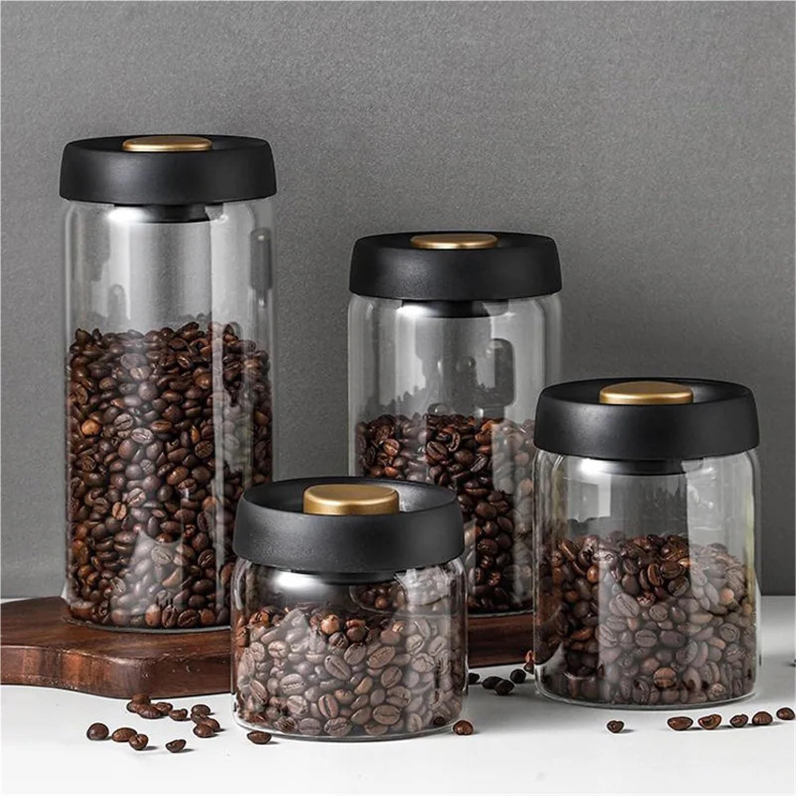 Contenitore for la conservazione del caffè in grani sottovuoto sigillato for dei chicchi di per la Conservazione dei Chicchi di Caffè(1800ML)