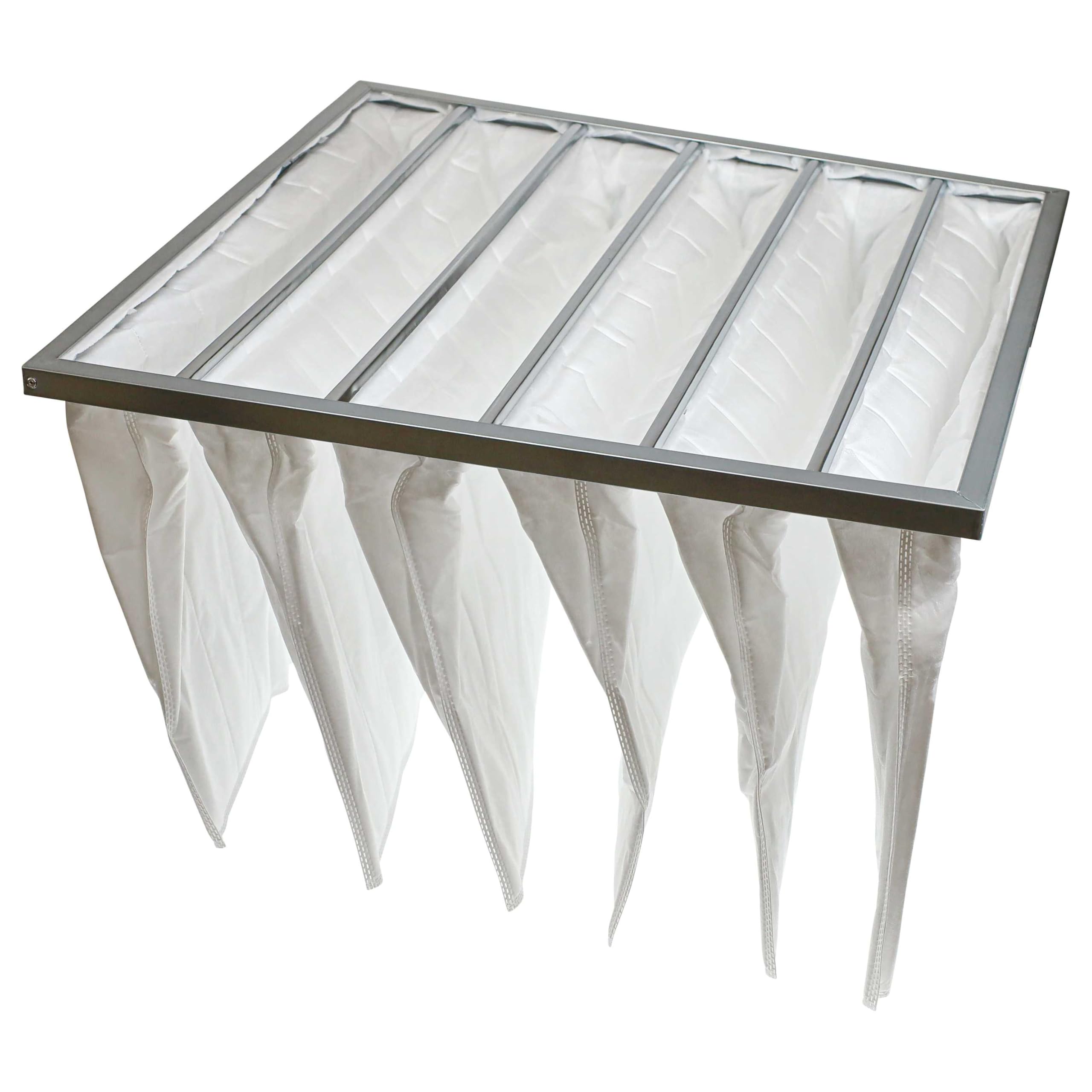 vhbw 3x Filtros de bolsa para sistemas aire acondicionado y ventilación | Filtro G4, 59,2 x 59,2 x 36 cm, blanco
