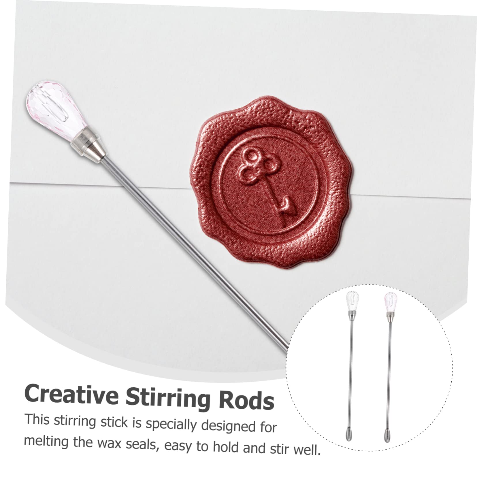 HAPINARY 3sets Sealing Wax Stirring Rod Stamp Creative Stirring Rod for DIY 2pcs*3