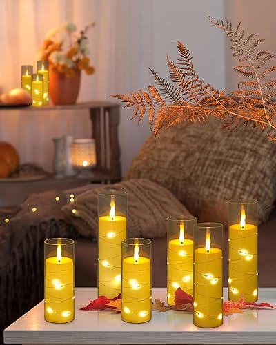 Miniatura 31 de Enido 24 velas LED sin llama con control remoto y temporizador, impermeables para exteriores, luces cálidas eléctricas parpadeantes para un hogar